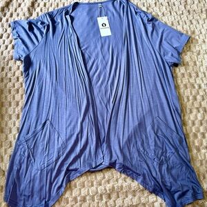 Blue Open Front Cardigan